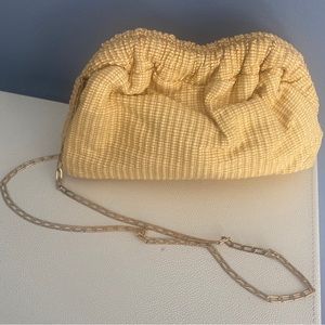 Mansur Gavriel Raffia Cloud Clutch/Crossbody